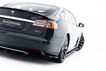 Maxton Parts - Diffusor Flaps V.2 passend für Tesla Model S Mk1 schwarz Hochglanz