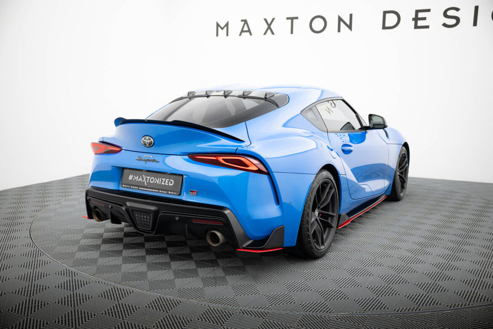 Maxton Parts - Diffusor Flaps V.2 passend für Toyota Supra Mk5 rot Hochglanz