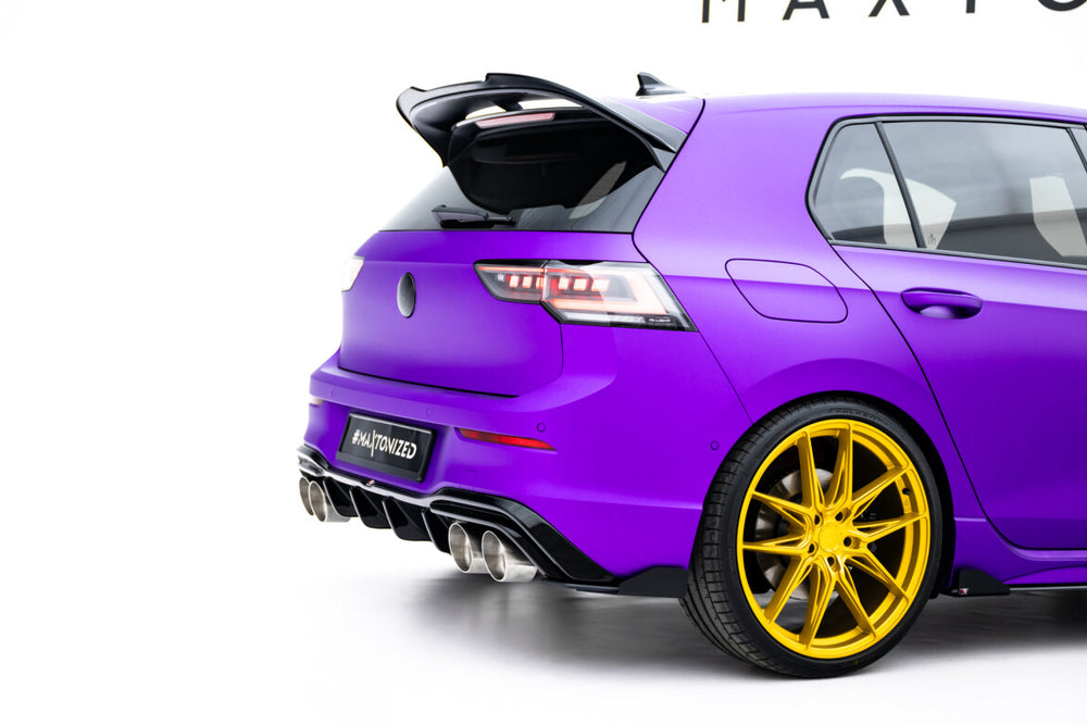Maxton Parts - Diffusor Flaps V.2 passend für V.2 passend für VW Golf R Hatchback Mk8 / Mk8 FL schwarz Hochglanz