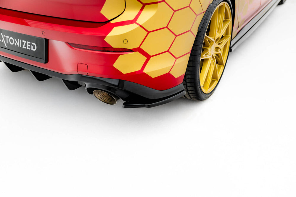 Maxton Parts - Diffusor Flaps V.2 passend für VW Golf GTI Clubsport Mk8 FL schwarz Hochglanz