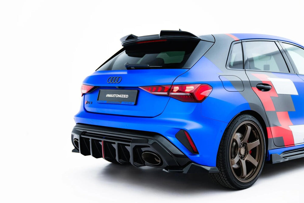 Maxton Parts - Diffusor Flaps V.3 passend für Audi RS3 Sportback 8Y Facelift schwarz Hochglanz