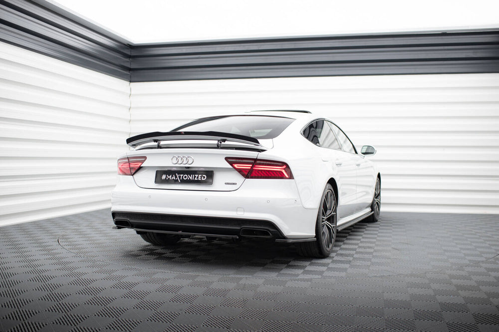 Maxton Parts - Diffusor Flaps V.3 passend für Mercedes V-Klasse AMG-Line W447 FL schwarz Hochglanz (AU-A7-1F-SLINE-RSD1-G)