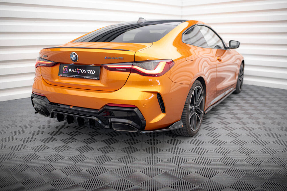 Maxton Parts - Diffusor Flaps V.6 passend für BMW 4er M440i G22 / G23 / G22 FL / G23 FL schwarz Hochglanz