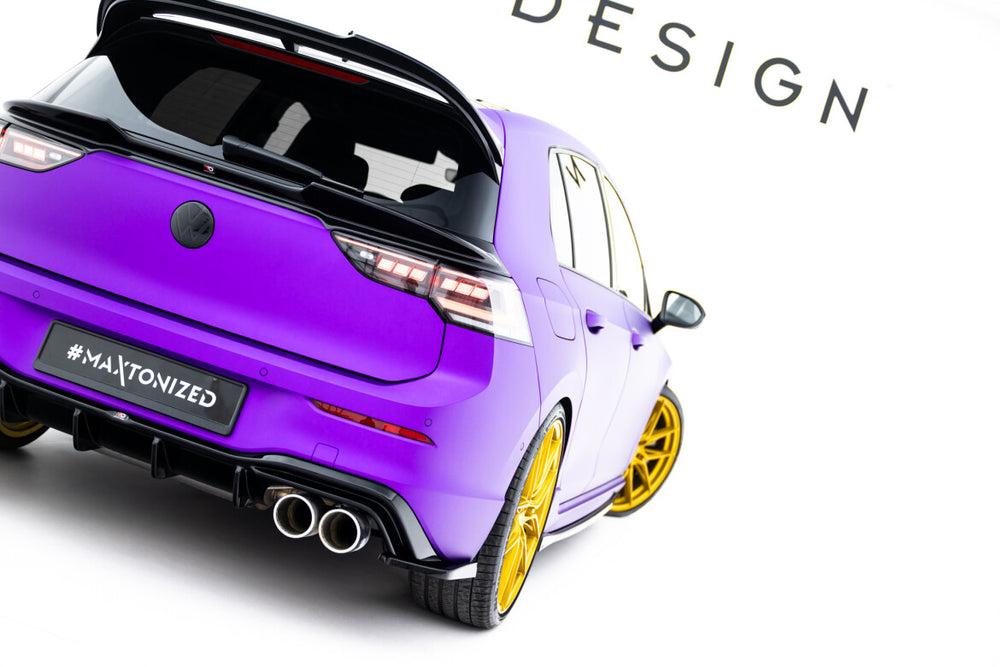 Maxton Parts - Diffusor Flaps V.6 passend für VW Golf R Hatchback Mk8 FL schwarz Hochglanz