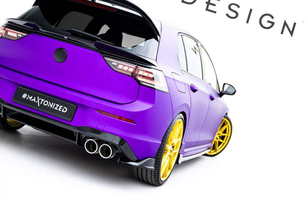 Maxton Parts - Diffusor Flaps V.7 passend für VW Golf R Hatchback Mk8 / Mk8 FL schwarz Hochglanz