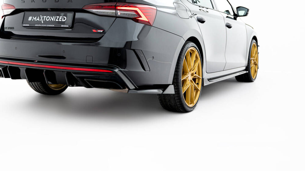 Maxton Parts - Diffusor Flaps V.8 passend für Skoda Octavia RS Liftback / Combi Mk4 schwarz Hochglanz