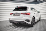 Maxton Parts - Diffusor Heckansatz passend für Audi A3 S-Line Sportback 8Y schwarz Hochglanz