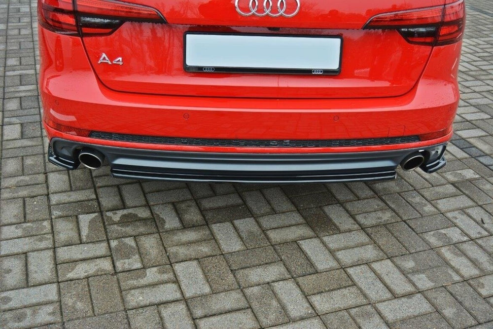 Maxton Parts - Diffusor Heckansatz passend für Audi A4 B9 S-Line schwarz Hochglanz
