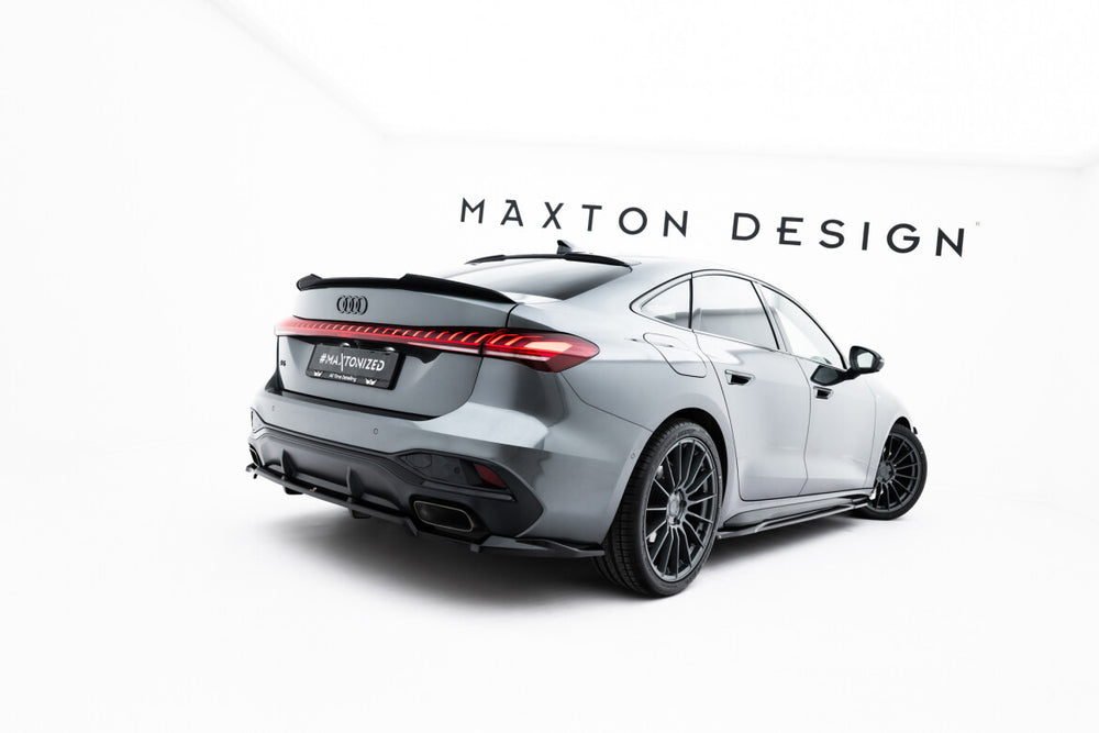 Maxton Parts - Diffusor Heckansatz passend für Audi A5 S-Line Limousine / Avant B10 schwarz Hochglanz