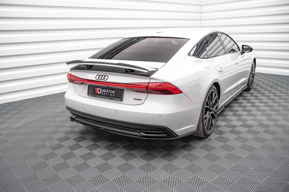 Maxton Parts - Diffusor Heckansatz passend für Audi A7 C8 schwarz Hochglanz