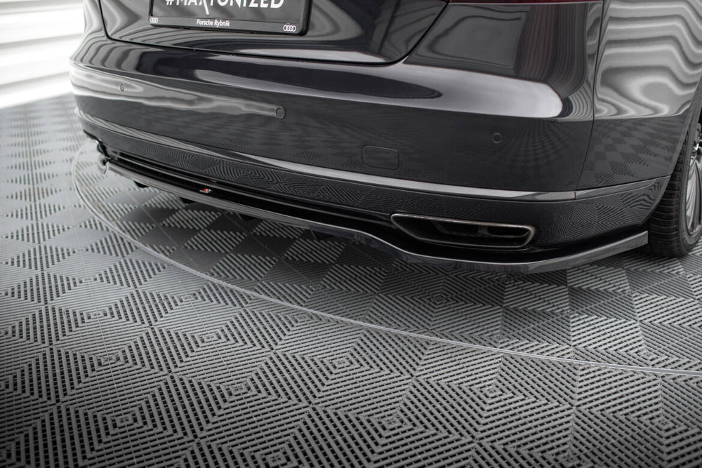 Maxton Parts - Diffusor Heckansatz passend für Audi A8 D4 FL schwarz Hochglanz