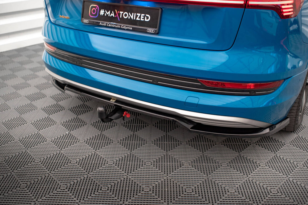 Maxton Parts - Diffusor Heckansatz passend für Audi e-tron schwarz Hochglanz