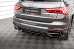 Maxton Parts - Diffusor Heckansatz passend für Audi Q3 S-Line SUV F3 schwarz Hochglanz
