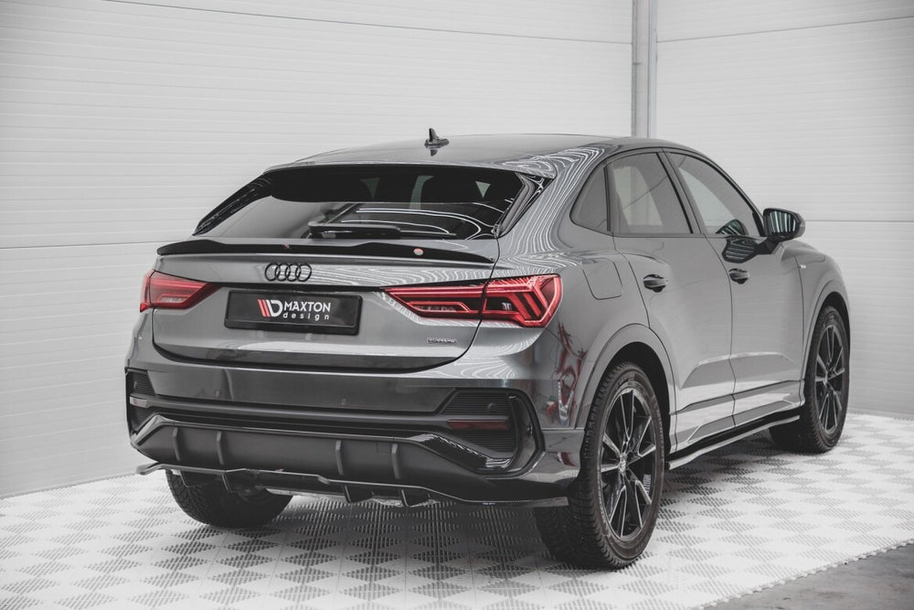 Maxton Parts - Diffusor Heckansatz passend für Audi Q3 Sportback S-Line schwarz Hochglanz