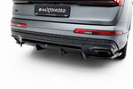 Maxton Parts - Diffusor Heckansatz passend für Audi Q7 S-Line Mk2 FL 2 schwarz Hochglanz
