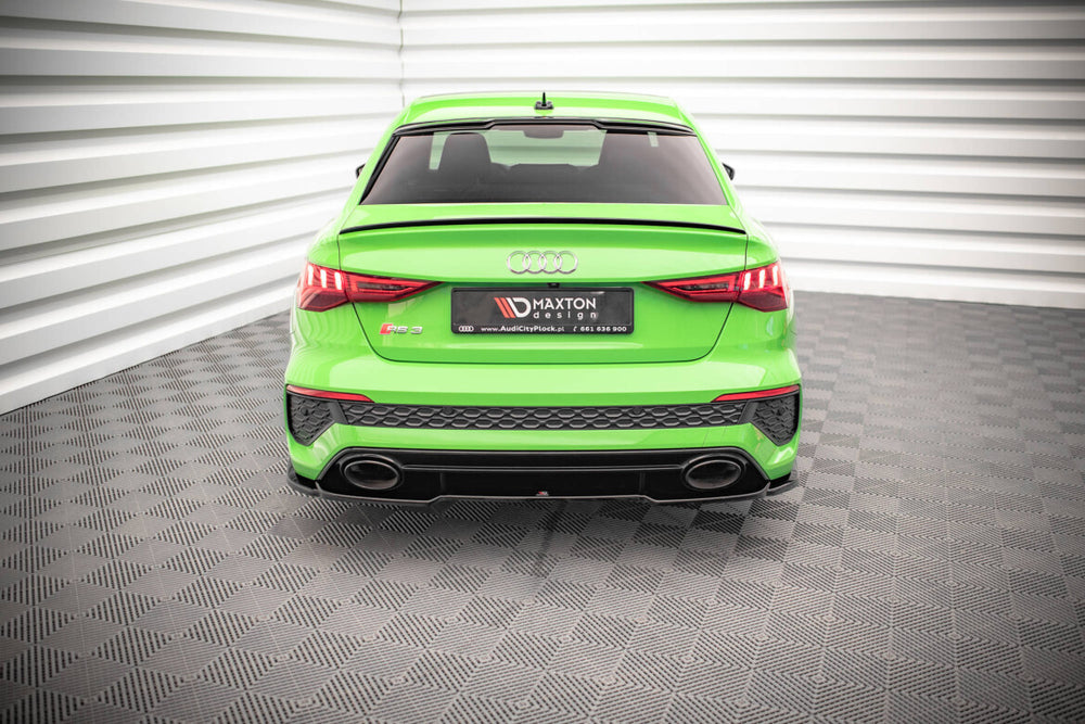Maxton Parts - Diffusor Heckansatz passend für Audi RS3 Limousine 8Y schwarz Hochglanz
