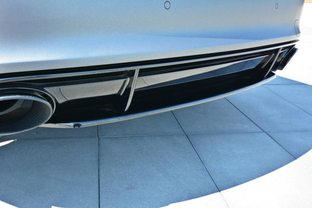 Maxton Parts - Diffusor Heckansatz passend für Audi RS7 C7 schwarz Hochglanz