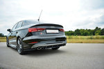 Maxton Parts - Diffusor Heckansatz passend für Audi S3 8V FL Hatchback / Sportback / Limousine schwarz Hochglanz