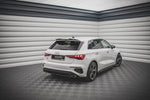 Maxton Parts - Diffusor Heckansatz passend für Audi S3 Sportback 8Y schwarz Hochglanz