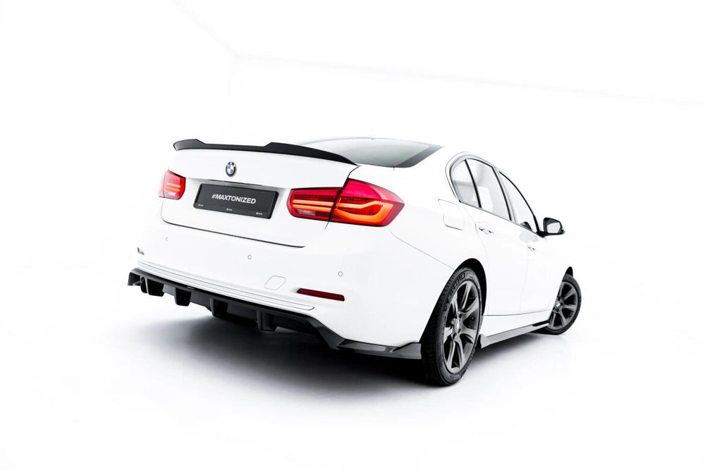 Maxton Parts - Diffusor Heckansatz passend für BMW 3er Sportline Limousine / Touring F30 / F31 schwarz Hochglanz