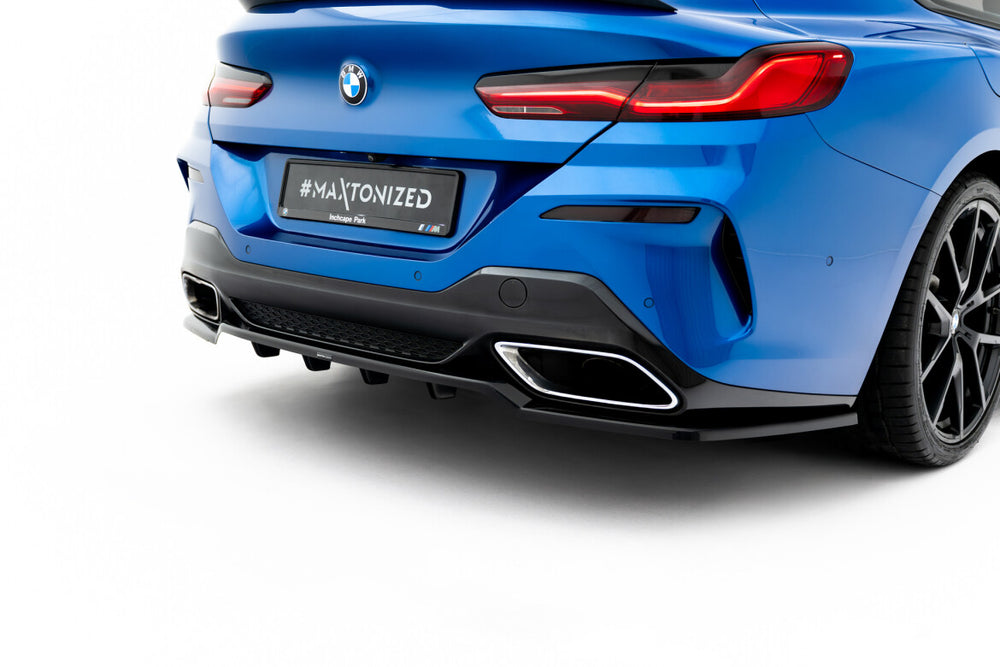 Maxton Parts - Diffusor Heckansatz passend für BMW 8 Coupe M-Paket G15 schwarz Hochglanz (BM-M850-G15-RD3G+RD4-G)
