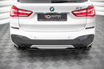 Maxton Parts - Diffusor Heckansatz passend für BMW X1 M-Paket F48 / F48 FL schwarz Hochglanz