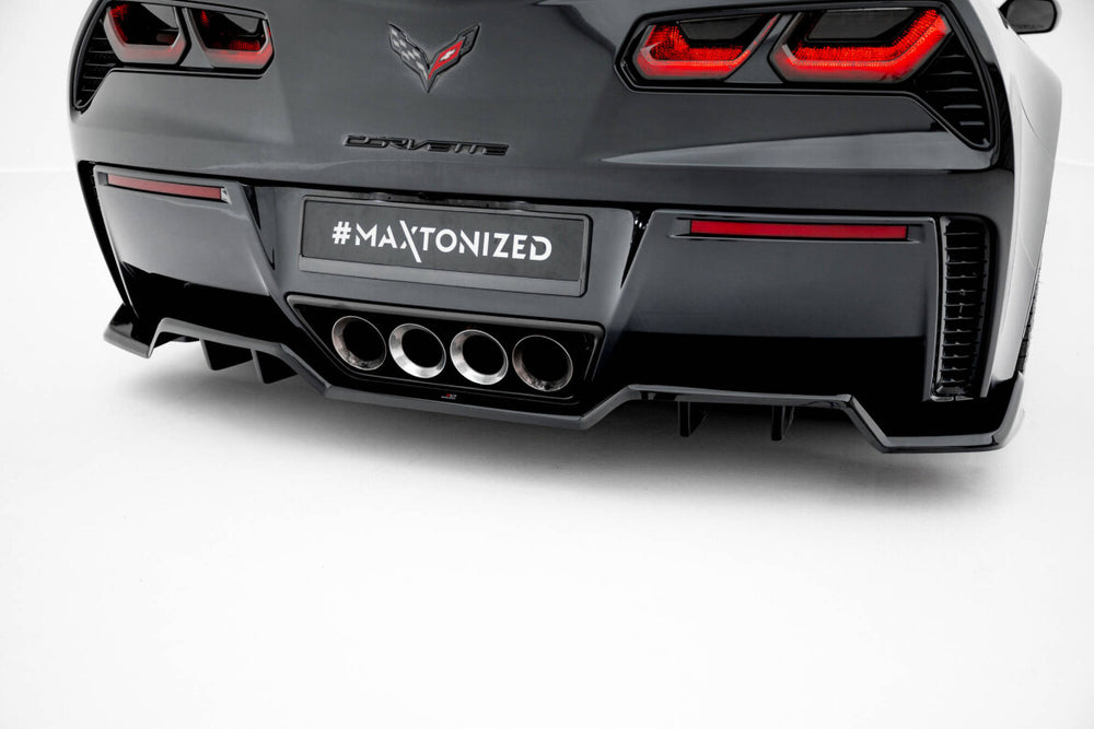 Maxton Parts - Diffusor Heckansatz passend für Chevrolet Corvette Z06 C7 schwarz Hochglanz