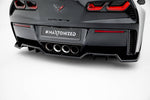 Maxton Parts - Diffusor Heckansatz passend für Chevrolet Corvette Z06 C7 schwarz Hochglanz