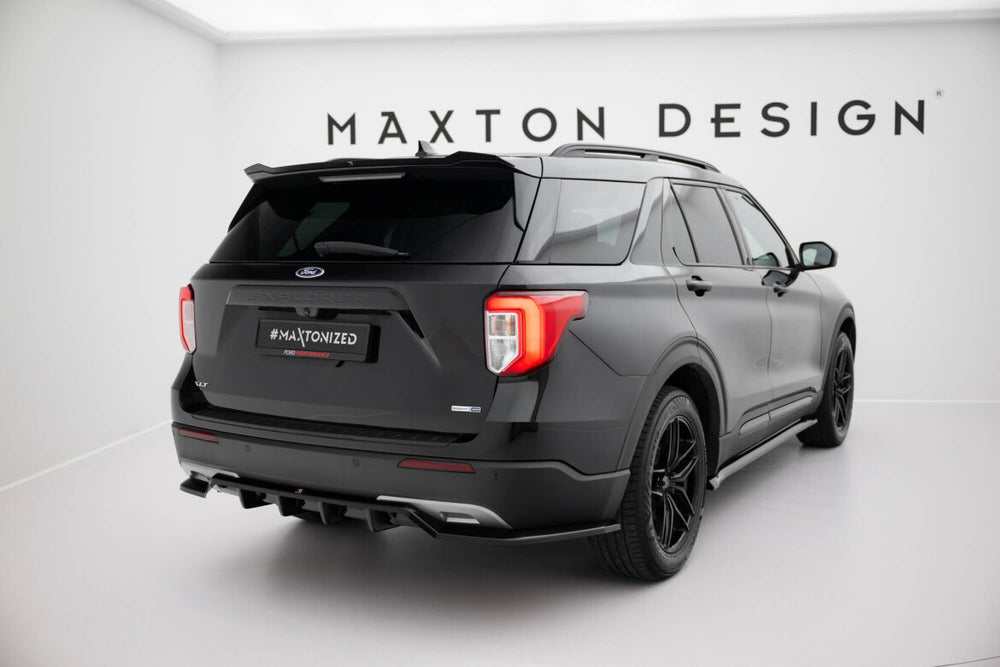 Maxton Parts - Diffusor Heckansatz passend für Ford Explorer XLT Mk6 schwarz Hochglanz