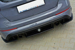 Maxton Parts - Diffusor Heckansatz passend für Ford Focus RS Mk3 schwarz Hochglanz
