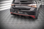 Maxton Parts - Diffusor Heckansatz passend für Hyundai I20 N Mk3 schwarz Hochglanz