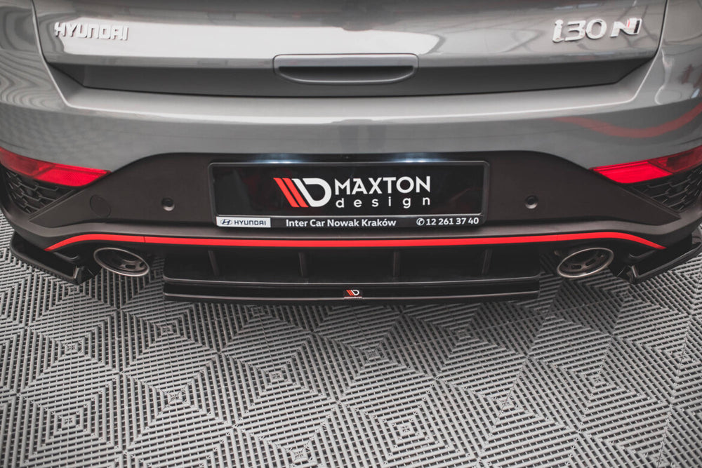 Maxton Parts - Diffusor Heckansatz passend für Hyundai I30 N Hatchback Mk3 FL schwarz Hochglanz