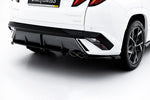 Maxton Parts - Diffusor Heckansatz passend für Hyundai Tucson N-Line Mk4 Facelift schwarz Hochglanz