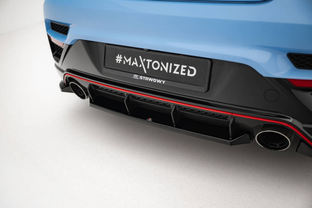 Maxton Parts - Diffusor Heckansatz passend für Hyundai Veloster N Mk2 schwarz Hochglanz