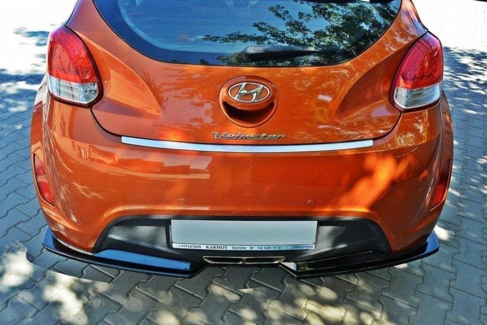 Maxton Parts - Diffusor Heckansatz passend für Hyundai Veloster schwarz Hochglanz