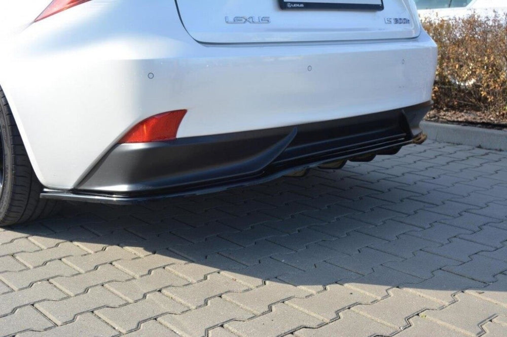 Maxton Parts - Diffusor Heckansatz passend für Lexus IS Mk3 H schwarz Hochglanz (LE-IS-3-H-RD1+RD2-G)