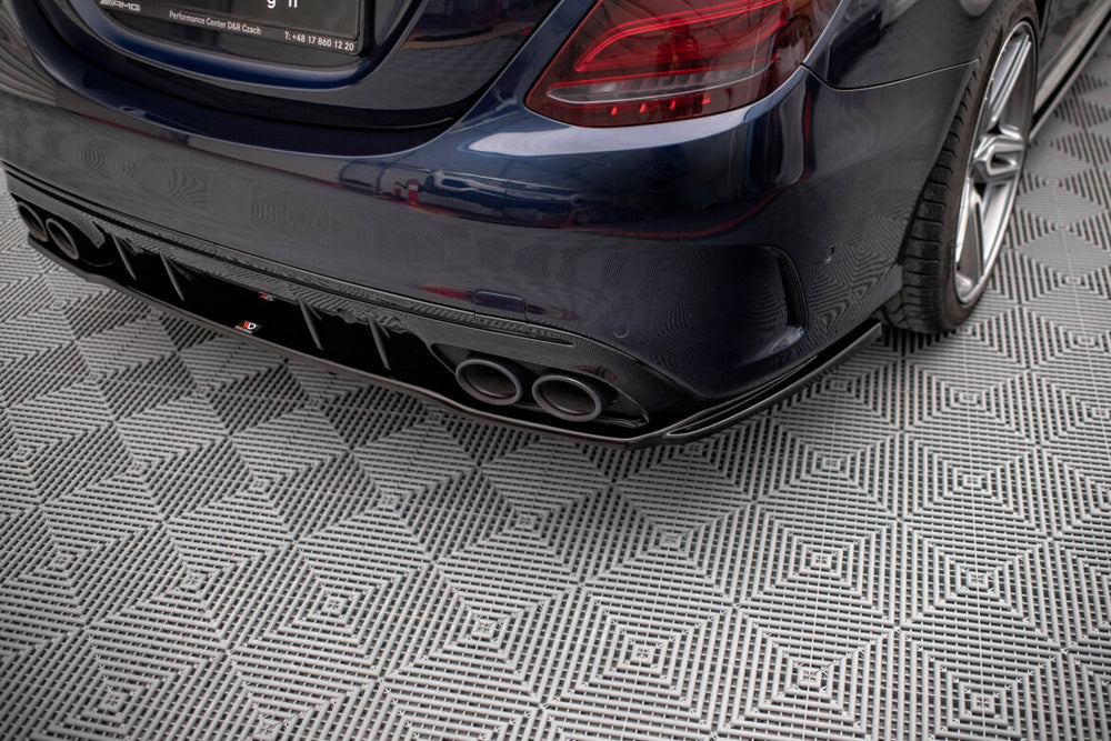 Maxton Parts - Diffusor Heckansatz passend für Mercedes-AMG C 43 Limousine W205 FL schwarz Hochglanz