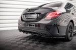Maxton Parts - Diffusor Heckansatz passend für Mercedes C AMG-Line W205 FL schwarz Hochglanz