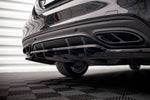 Maxton Parts - Diffusor Heckansatz passend für Mercedes C AMG-Line W205 FL schwarz Hochglanz