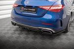Maxton Parts - Diffusor Heckansatz passend für Mercedes C AMG-Line W206 schwarz Hochglanz