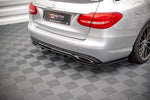 Maxton Parts - Diffusor Heckansatz passend für Mercedes C W205 schwarz Hochglanz