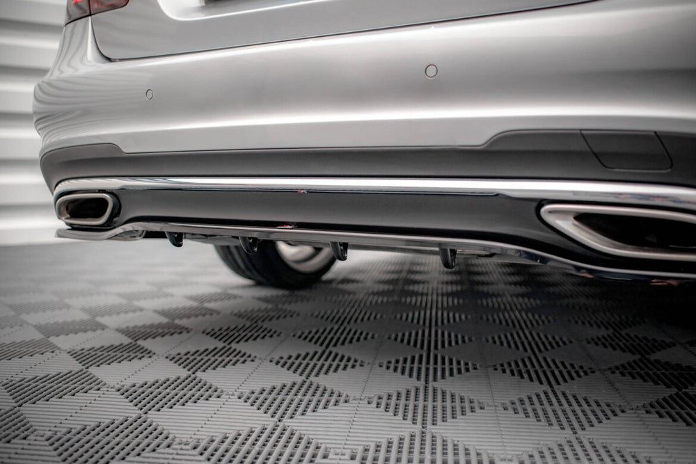 Maxton Parts - Diffusor Heckansatz passend für Mercedes E AMG-Line Limousine W212 FL schwarz Hochglanz