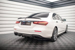 Maxton Parts - Diffusor Heckansatz passend für Mercedes E AMG-Line Limousine W213 FL schwarz Hochglanz