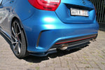 Maxton Parts - Diffusor Heckansatz passend für Mercedes W176 AMG-LINE vor FL schwarz Hochglanz (ME-A-176-AMGLINE-RD1+RD2-G)