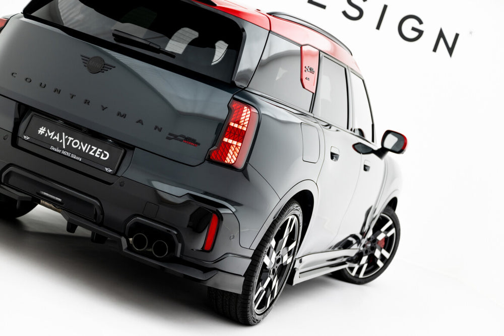 Maxton Parts - Diffusor Heckansatz passend für Mini Countryman JCW U25 schwarz Hochglanz