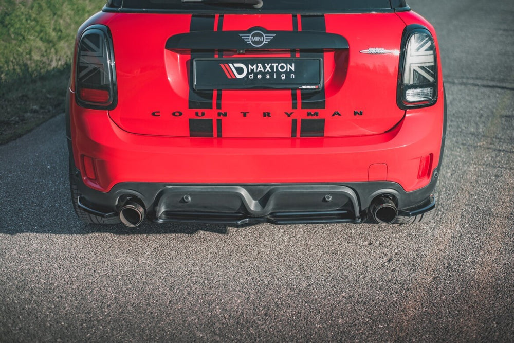 Maxton Parts - Diffusor Heckansatz passend für Mini Countryman Mk2 F60 JCW schwarz Hochglanz