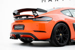 Maxton Parts - Diffusor Heckansatz passend für Porsche 718 Cayman GTS 982c schwarz Hochglanz