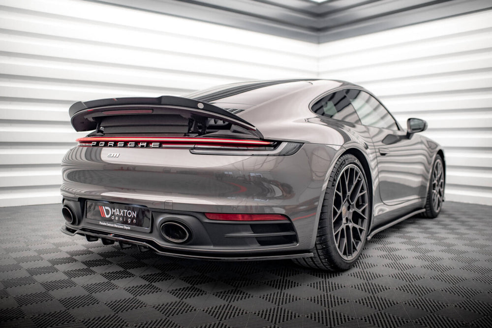 Maxton Parts - Diffusor Heckansatz passend für Porsche 911 Carrera 4S 992 schwarz Hochglanz