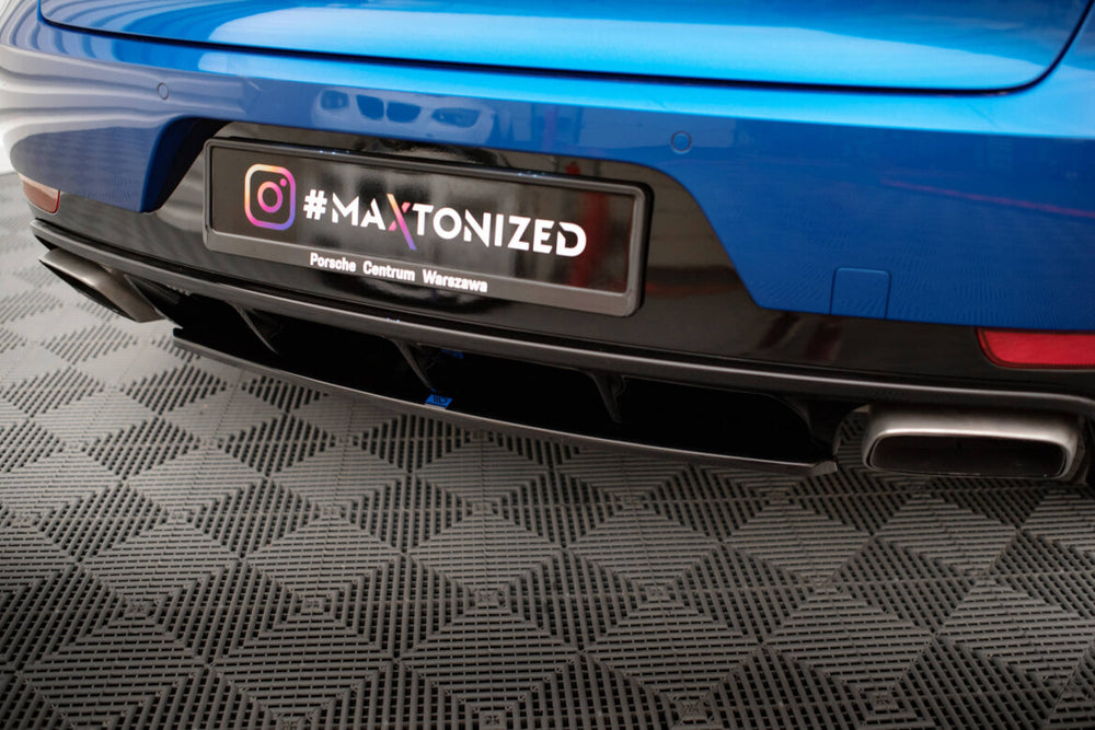 Maxton Parts - Diffusor Heckansatz passend für Porsche Macan Mk1 schwarz Hochglanz
