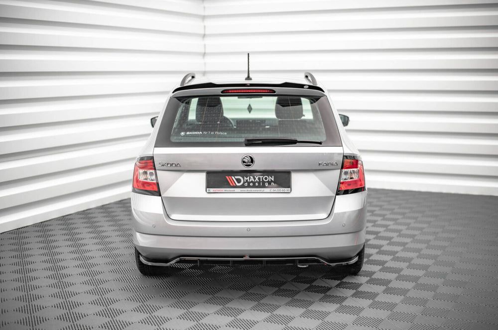 Maxton Parts - Diffusor Heckansatz passend für Skoda Fabia Combi Mk3 schwarz Hochglanz